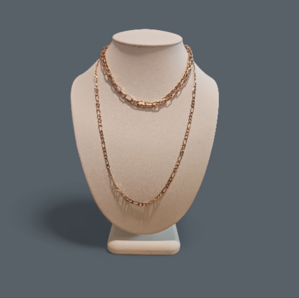 Elegant Steve Madden Gold  Tone Multi Layer Necklace. - Picture 2 of 4
